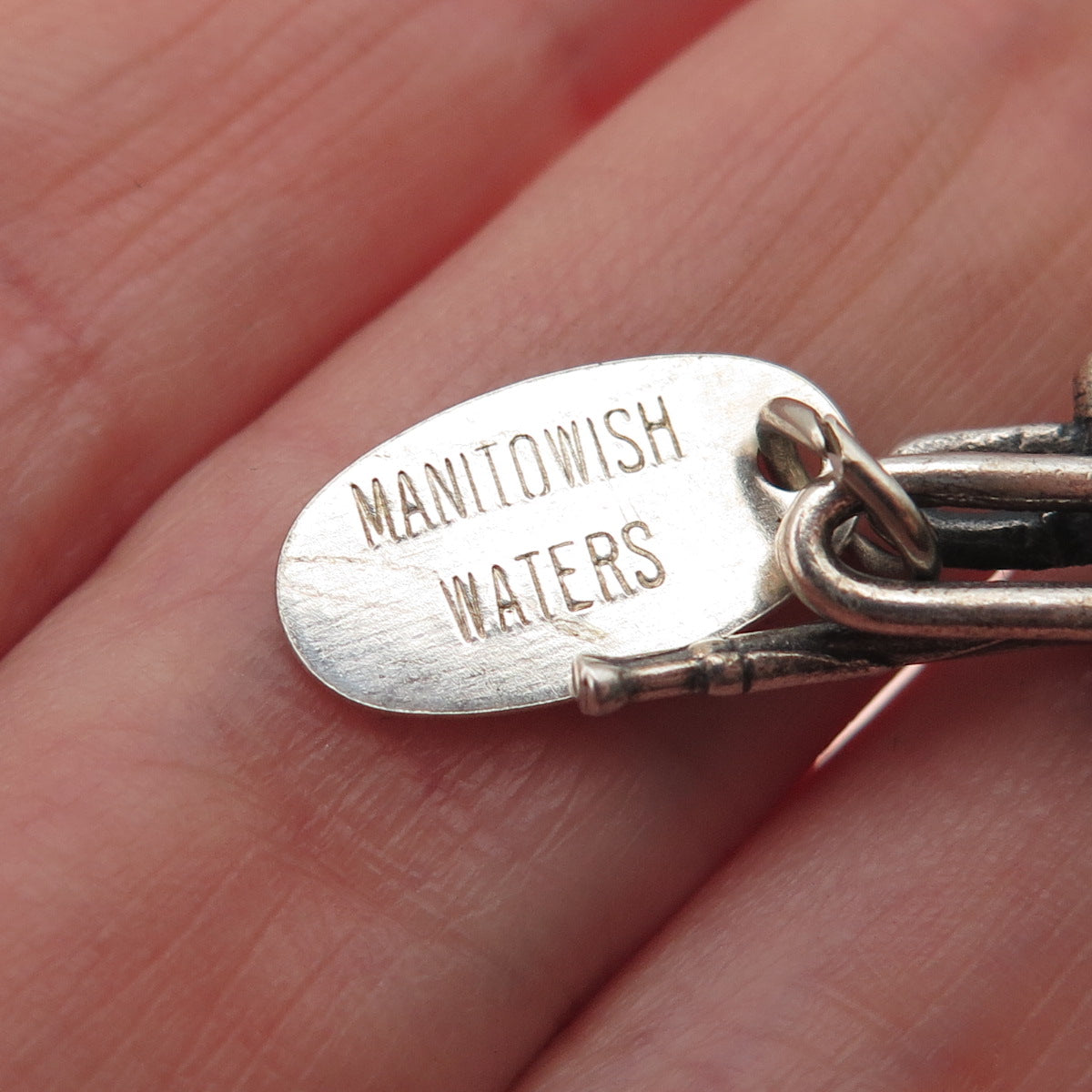 925 Sterling Silver Vintage Trumpet Manitowish Waters 3D Mini Charm Pendant