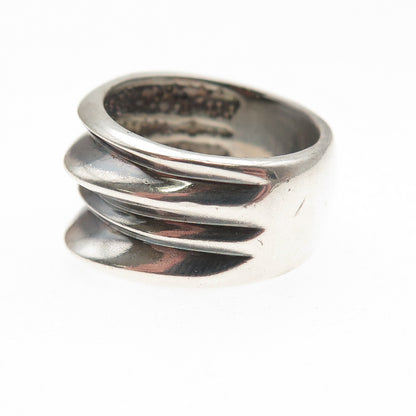 Chateau D’Argent 925 Sterling Silver Vintage Modernist Oxidized Ring Size 7