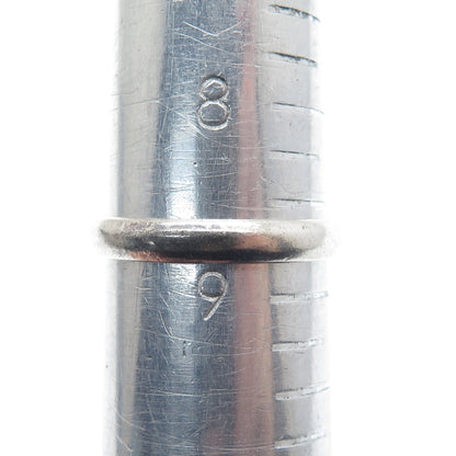 925 Sterling Silver Vintage Real Amethyst Beaded Oxidized Ring Size 8.75