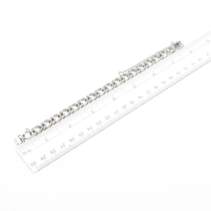 A&Z HAYWARD 925 Sterling Silver Vintage Curb Link Bracelet 7.25"
