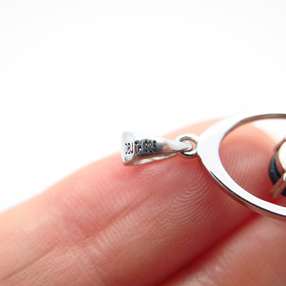 925 Sterling Silver Lab-Created Sapphire Pendant