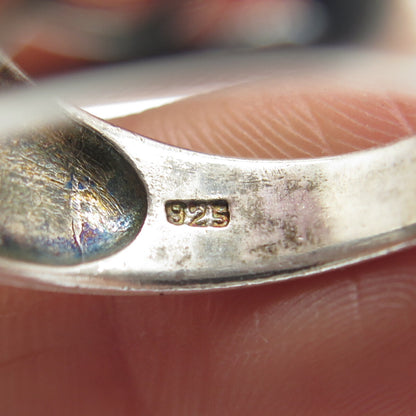 925 Sterling Silver Vintage Round-Cut C Z Woven Ring Size 8.25