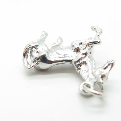 925 Sterling Silver Vintage Racing Horse Charm Pendant