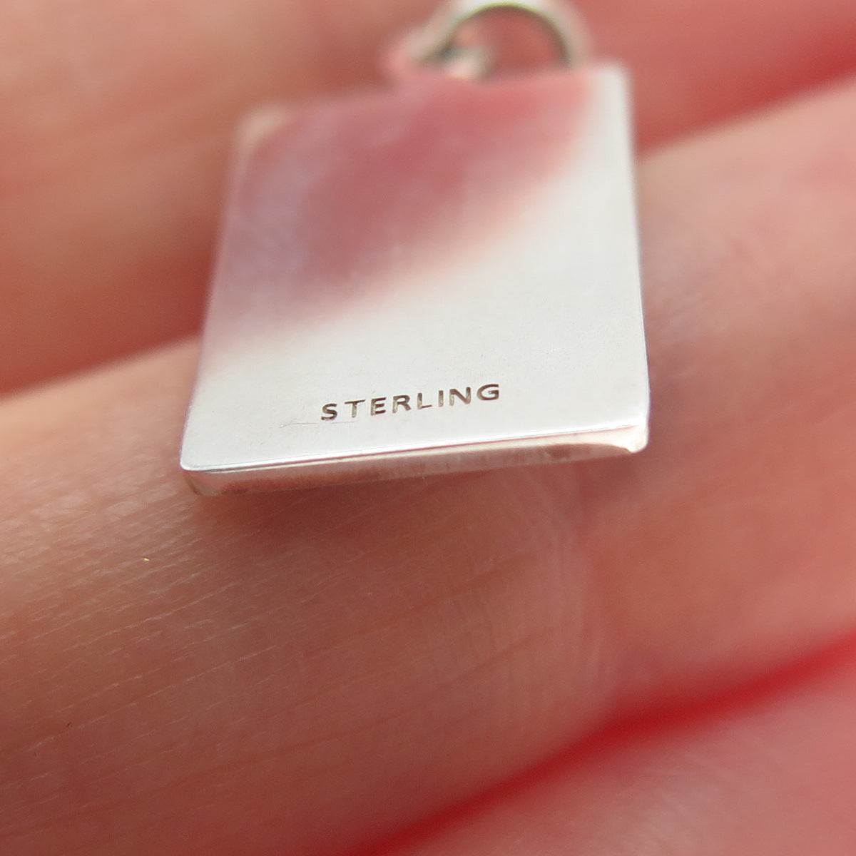 925 Sterling Silver Red Enamel One & Only Love - Me Minimalist Charm Pendant