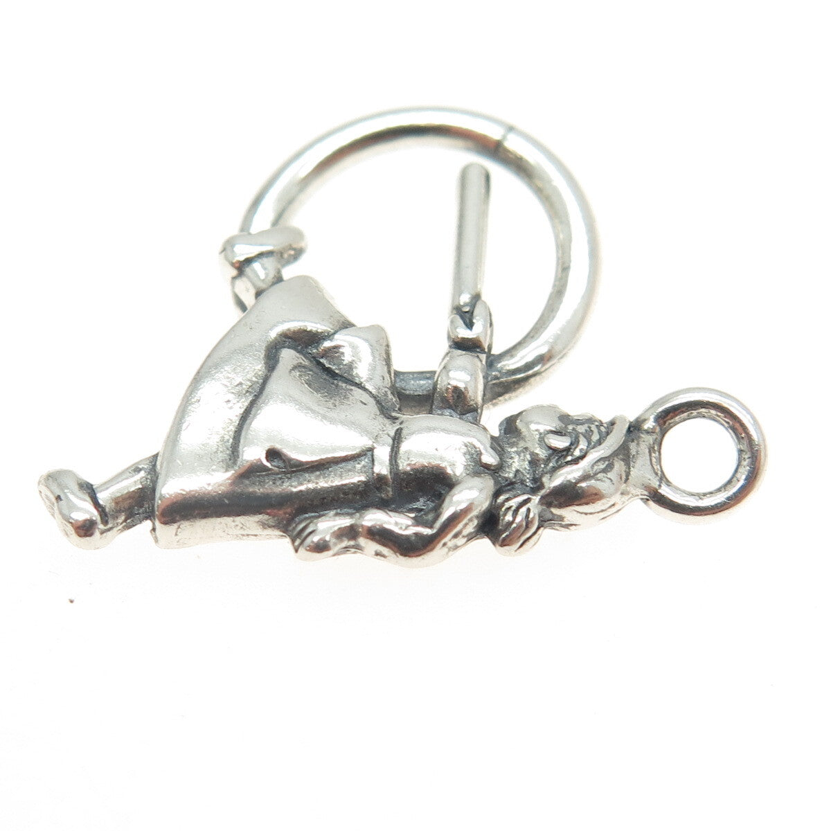 925 Sterling Silver Vintage Cartoon Character 3D Pendant