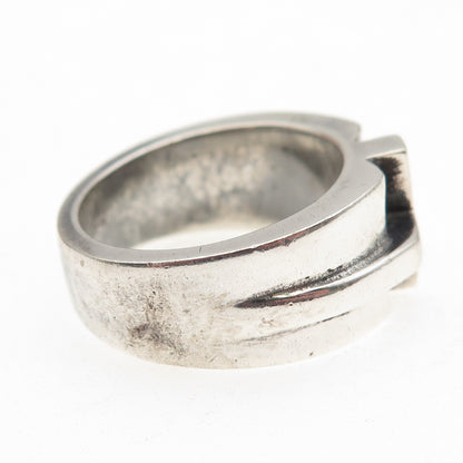 925 Sterling Silver Vintage Cross Oxidized Ring Size 10.25