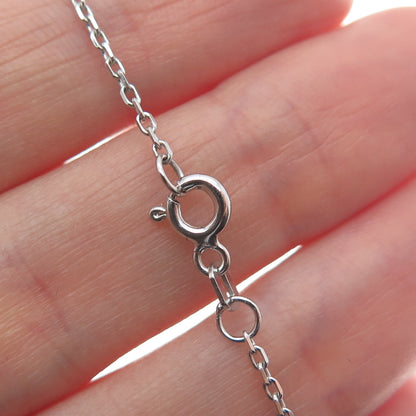 925 Sterling Silver Round-Cut Shaped C Z Station Cable Link Anklet/Bracelet 10"