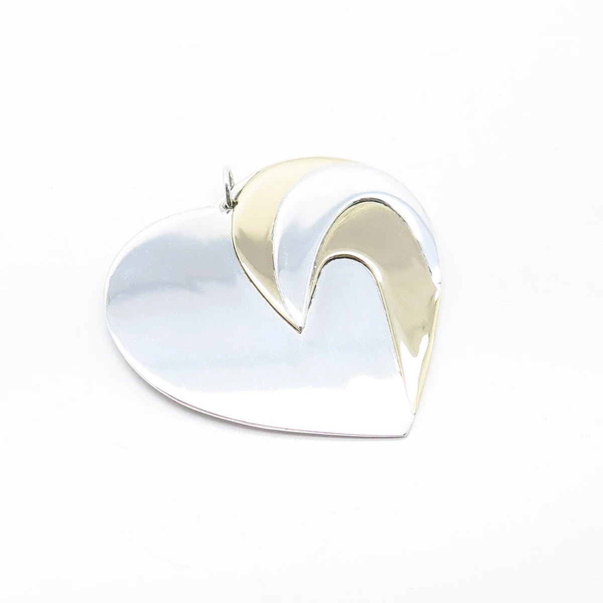 925 Sterling Silver / 12K Vintage Karen Hayes Heart Pendant