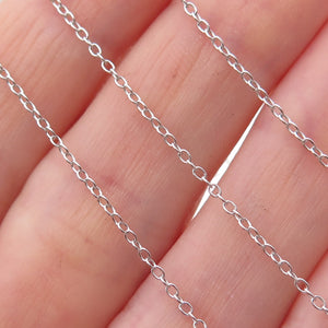 925 Sterling Silver Cable Chain Necklace 18"