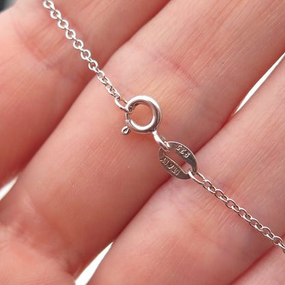 925 Sterling Silver Blue Enamel Male Symbol Round Tag Cable Chain Necklace 18"
