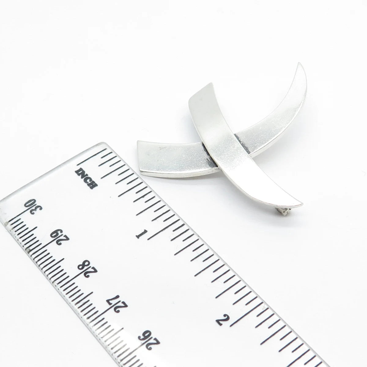 925 Sterling Silver Vintage Mexico Modernist Pin Brooch