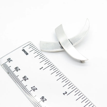 925 Sterling Silver Vintage Mexico Modernist Pin Brooch