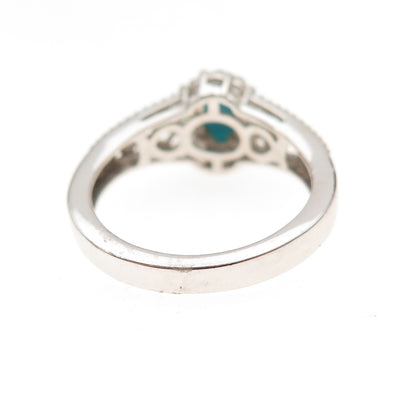 Chuck Clemency 925 Sterling Real Sleeping Beauty Turquoise Topaz Ring Size 5.25