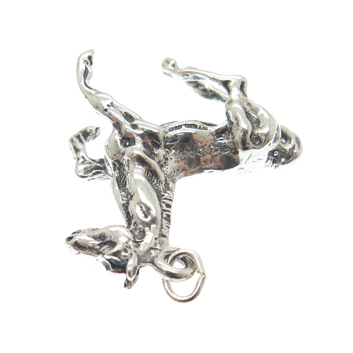 925 Sterling Silver Vintage Wild Horse Oxidized Charm Pendant