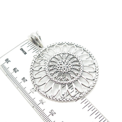 925 Sterling Silver Vintage Italy Milor Ornate Pendant