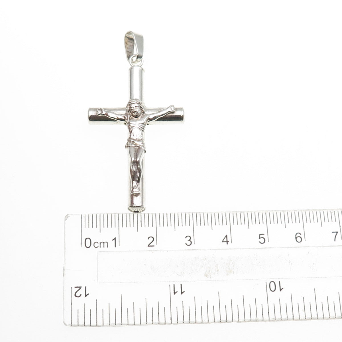 925 Sterling Silver Vintage Crucifix Cross Religious Pendant