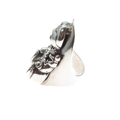 CAROL FELLEY 925 Sterling Silver Vintage 1990 Kachina Doll Ring Size 6.75