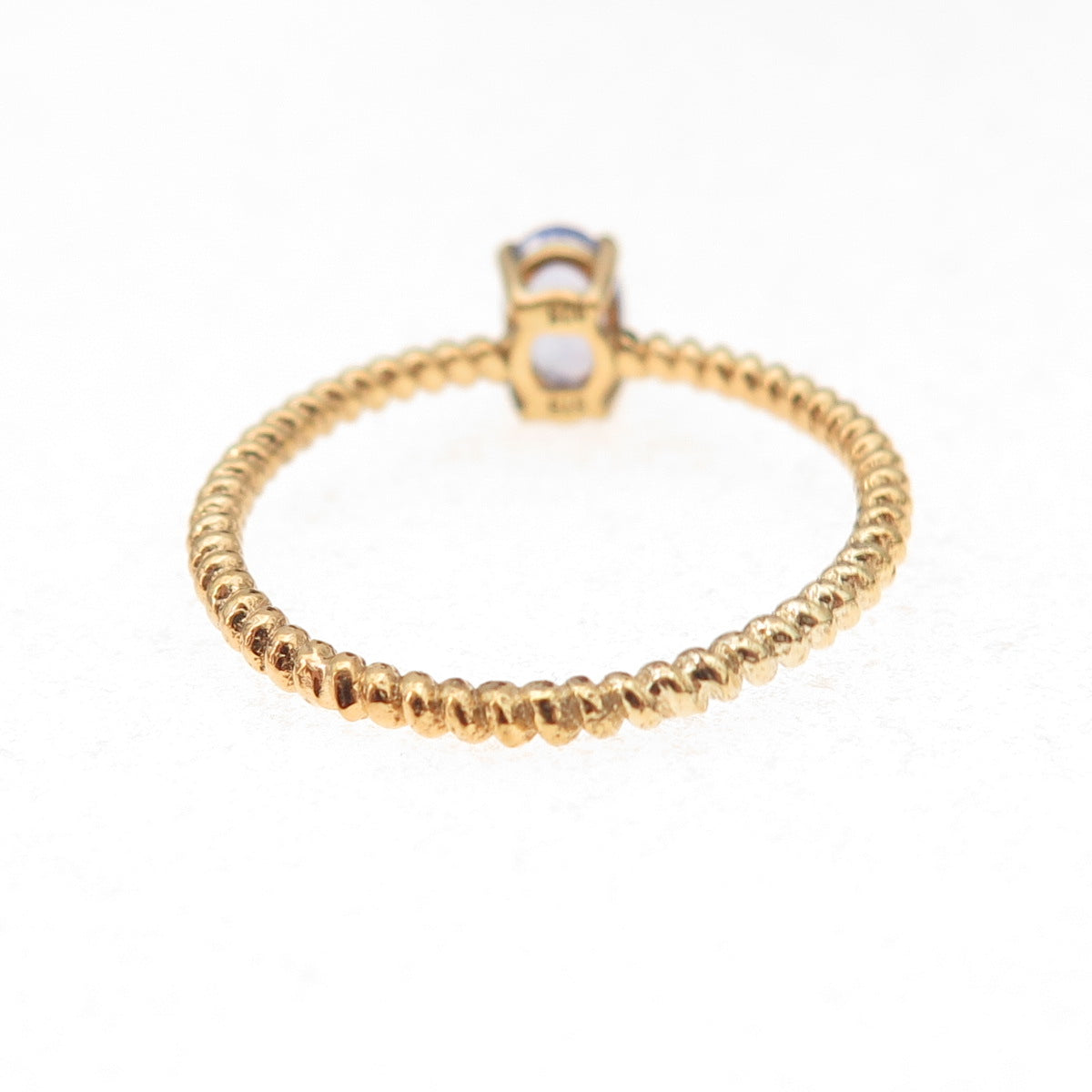 Chuck Clemency 925 Sterling Silver Gold Plated Real Tanzanite Ring Size 7.25