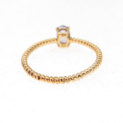 Chuck Clemency 925 Sterling Silver Gold Plated Real Tanzanite Ring Size 7.25