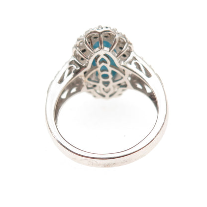 Chuck Clemency 925 Sterling Silver Real Turquoise & Black Spinel Ring Size 8