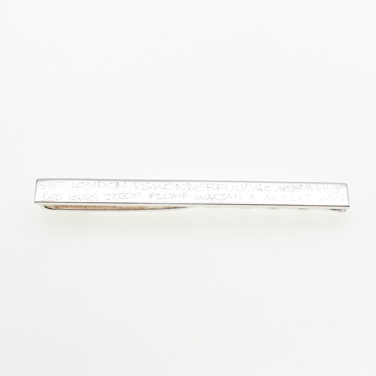 925 Sterling Silver Vintage PINK England East London / Go Arsenal Tie Clip