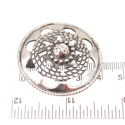 Mark Wasserman Samara Sterling Silver Vintage Mexico Sun Oxidized Slide Pendant