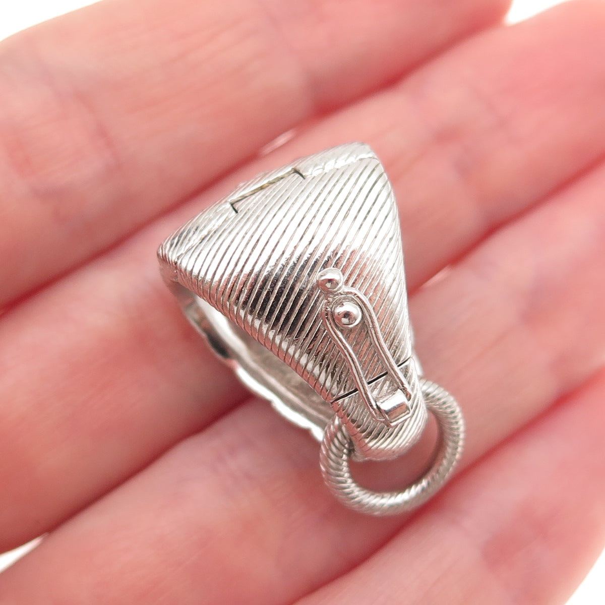 Judith Ripka 925 Sterling Silver Woven Bail for Pendant
