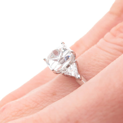 TYCOON 925 Sterling Silver Multi-Cut C Z Engagement Ring Size 5