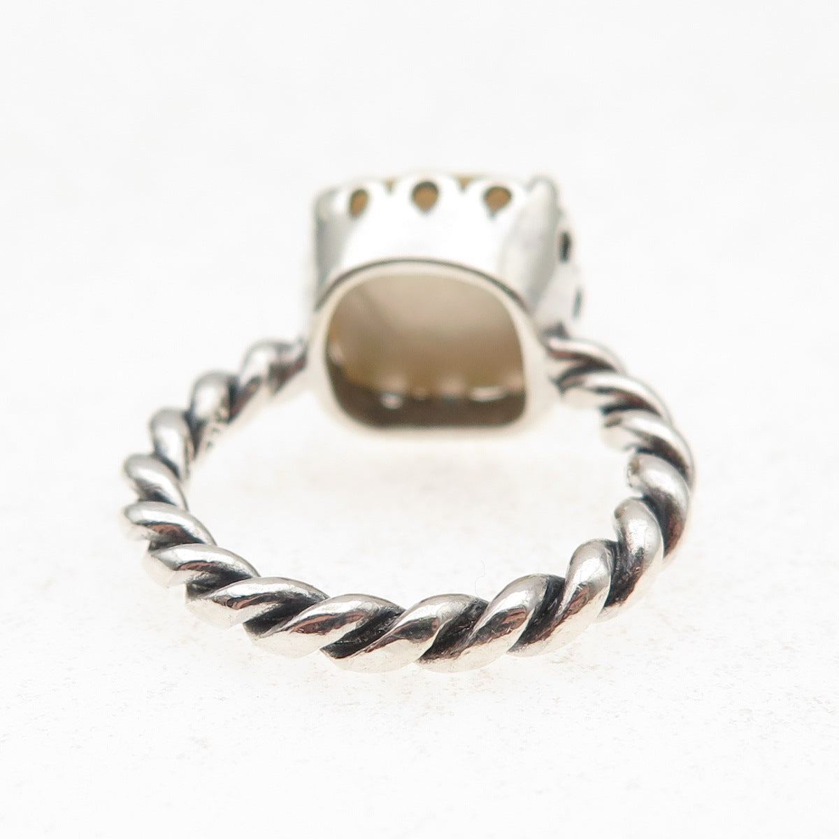 Pandora 925 Sterling Silver Real MOP Elegant Sincerity Ring Size 5.75