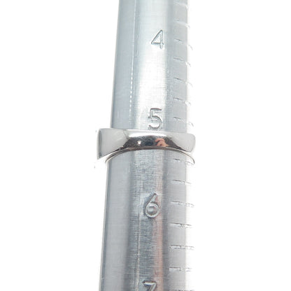 925 Sterling Silver Real Emerald-Cut Red Garnet C Z Half Eternity Ring Size 5.5