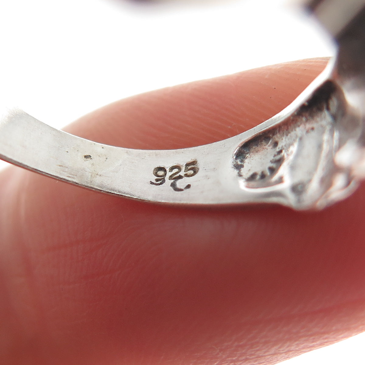 925 Sterling Silver Vintage Jaya Ganesha Elephant Oxidized Ring Size 8.5