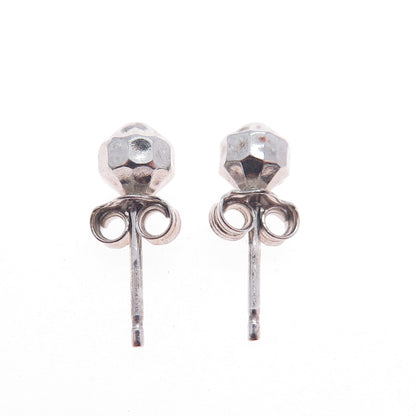 925 Sterling Silver Hammered Ball Stud Earrings