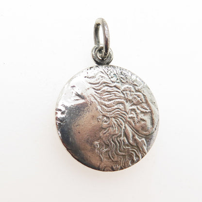 925 Sterling Silver Vintage "Morgan Dollar" Coin Replica Pendant