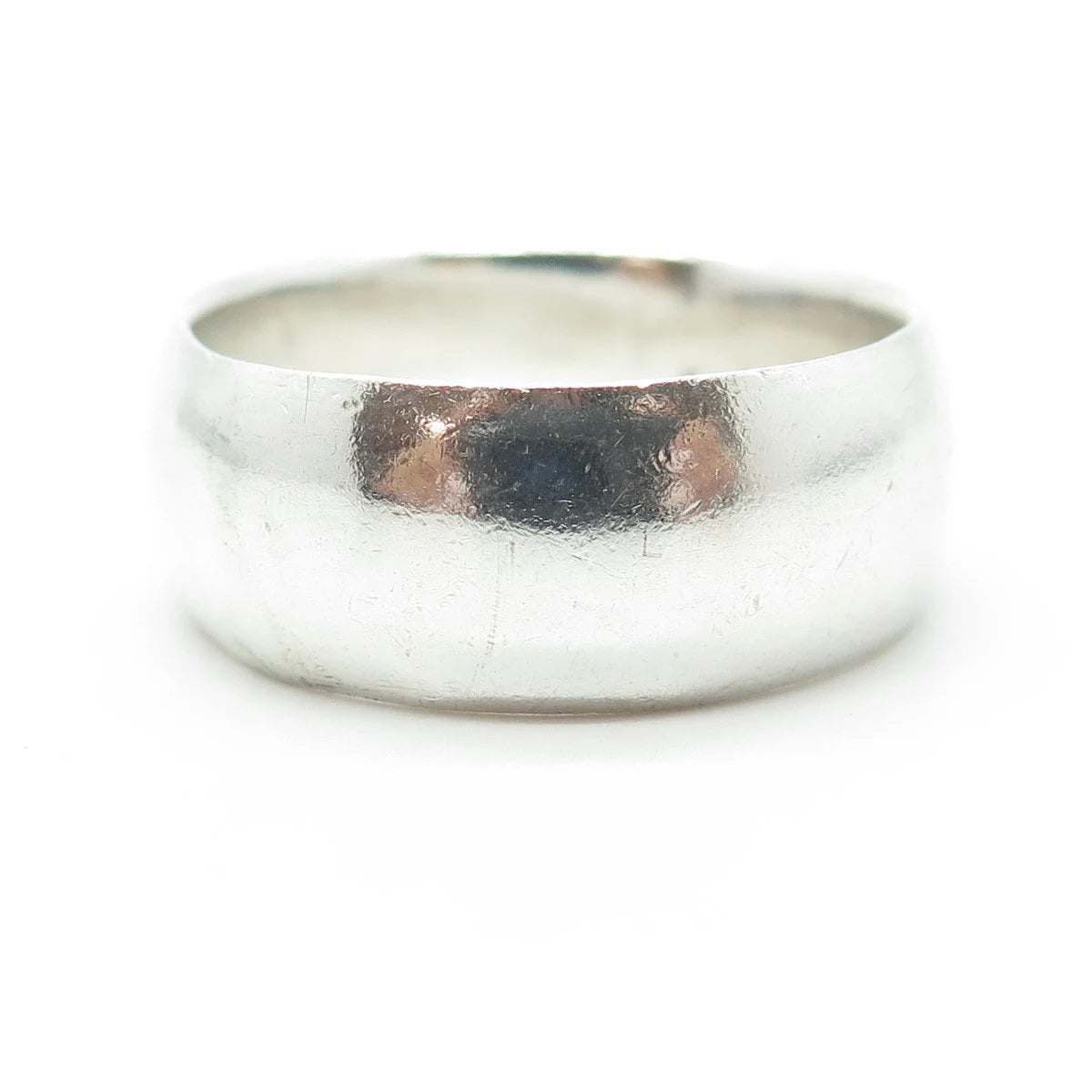 925 Sterling Silver Vintage Classic Wedding Wide Band Ring Size 14.25