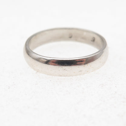 925 Sterling Silver Vintage Classic Wedding Band Ring Size 7