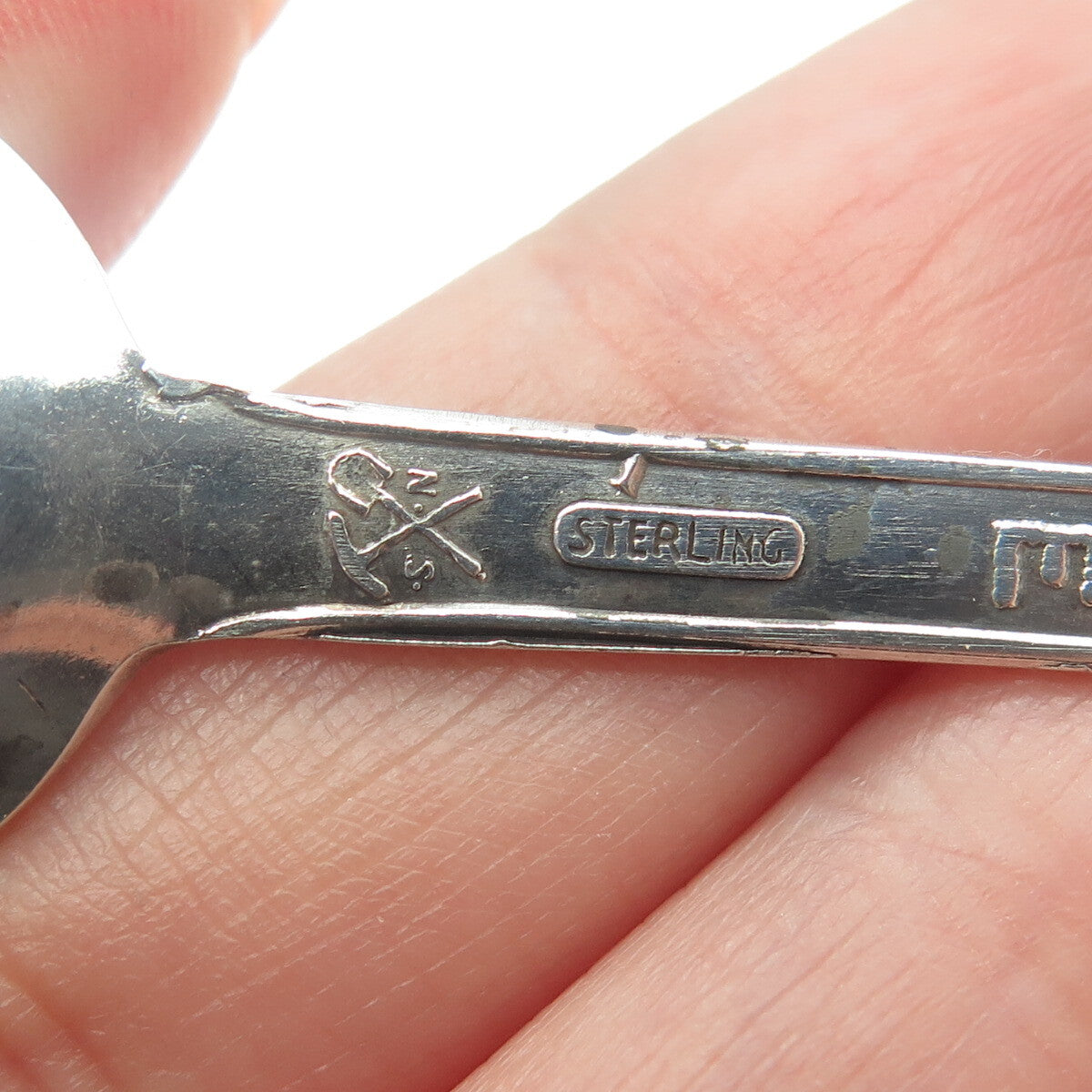 JOSEPH MAYER 925 Sterling Silver Antique Art Deco Alaska Totem Pole Coffee Spoon