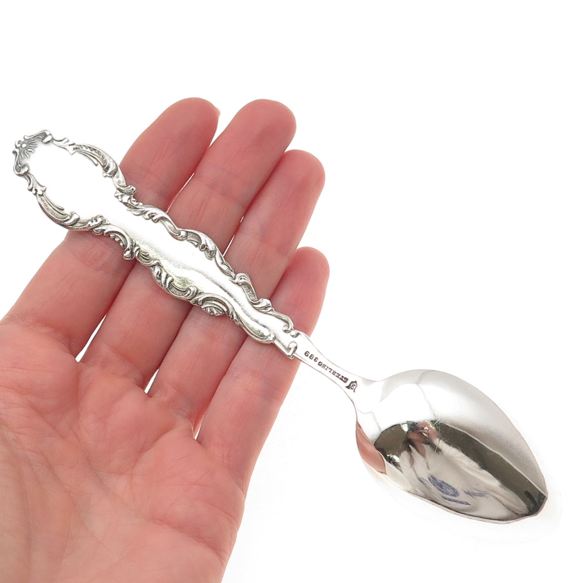 Simons 925 Sterling Silver Antique Art Deco Penn Treaty Lenape Coffee Spoon #389