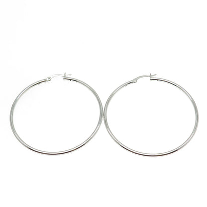 925 Sterling Silver Large Hoop Earrings