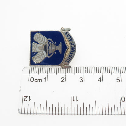 N.S. Meyer Inc Sterling Antique WWII Enamel Air Corps Technical School Brooch