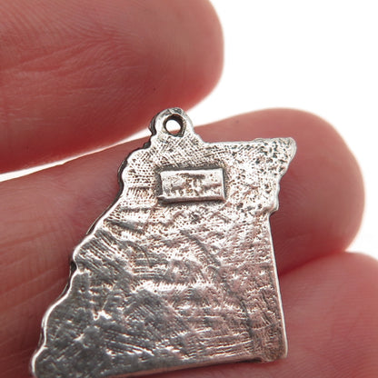 Bell Trading Post 925 Sterling Silver Vintage Missouri State Map Mini Pendant