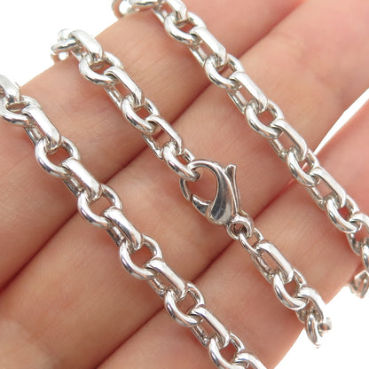 TIFFANY & CO. 925 Sterling Silver Vintage Italy Cable Chain Necklace 16"