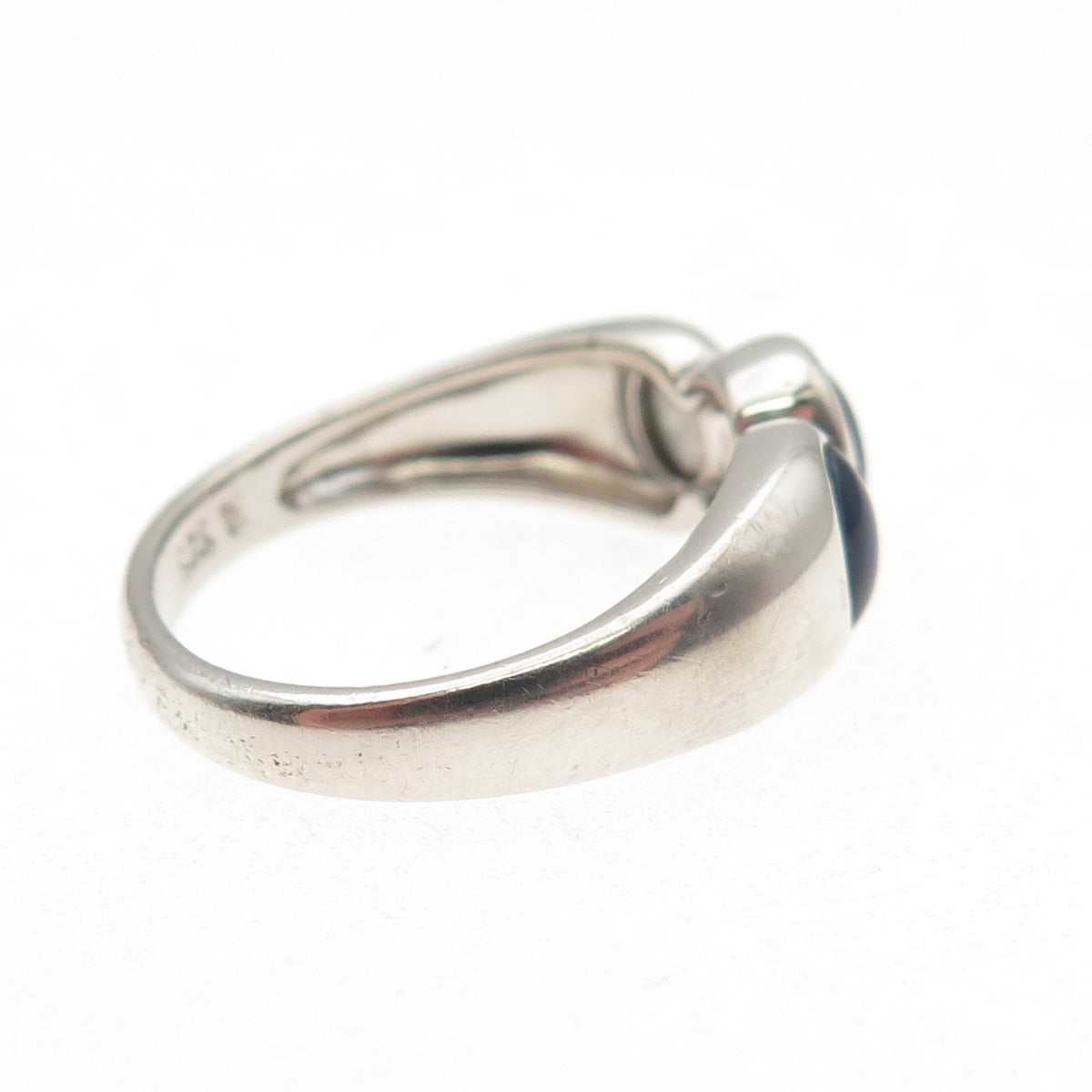 Ross Simons 925 Sterling Silver Real Cabochon Doublet MOP Ring Size 8