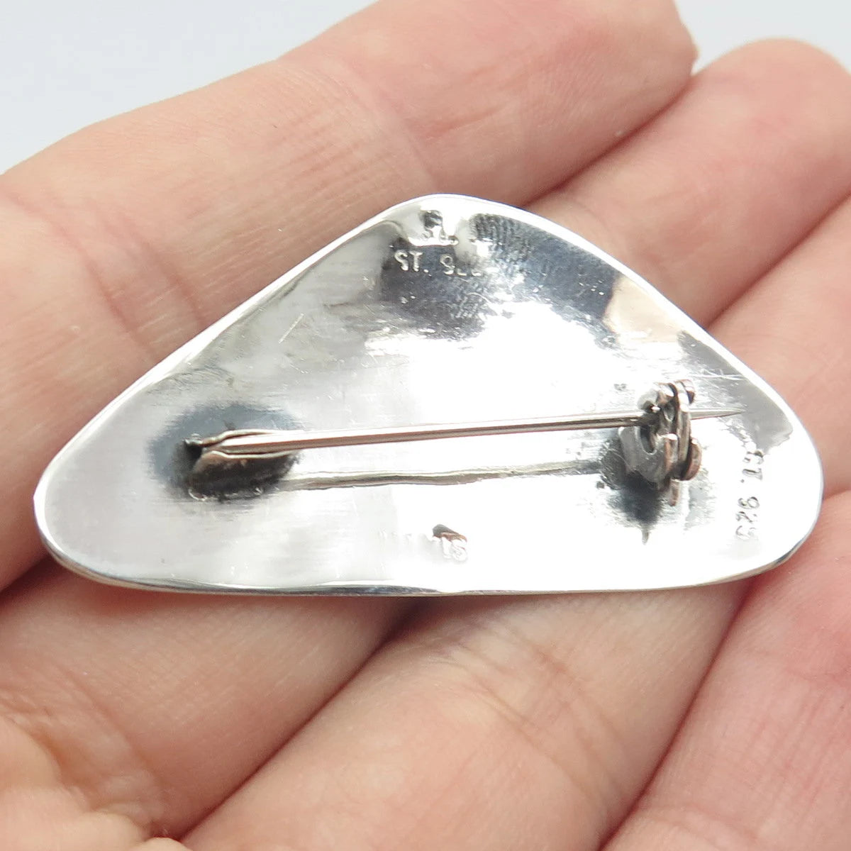 925 Sterling Silver Vintage Jug Pin Brooch