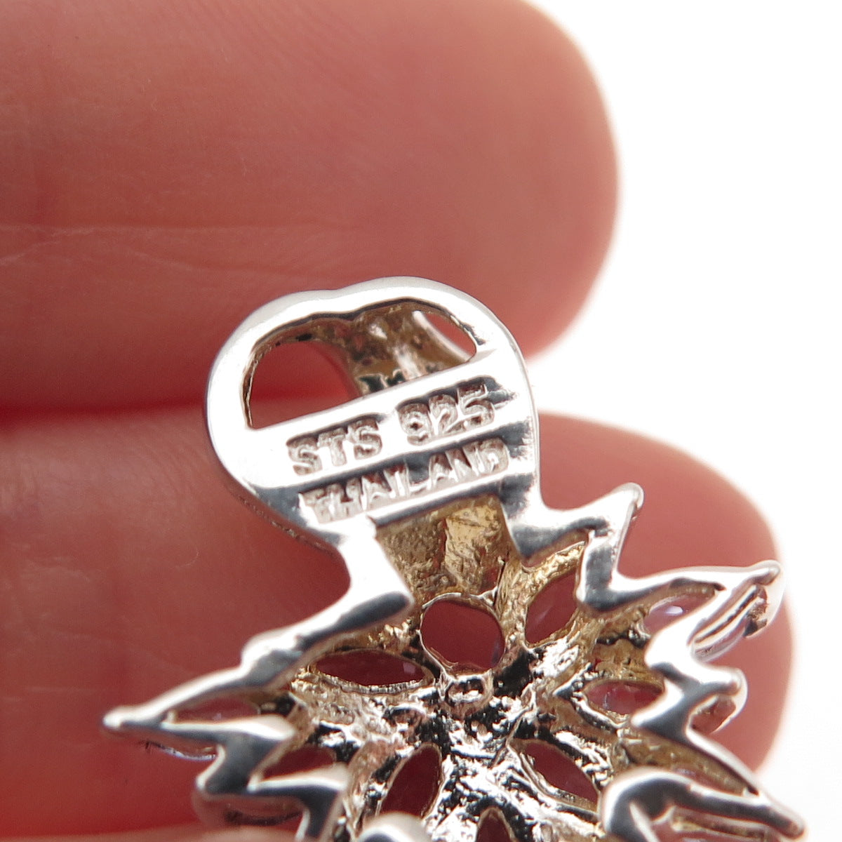 Chuck Clemency 925 Sterling Silver Vintage Real Tanzanite Mini Charm Pendant