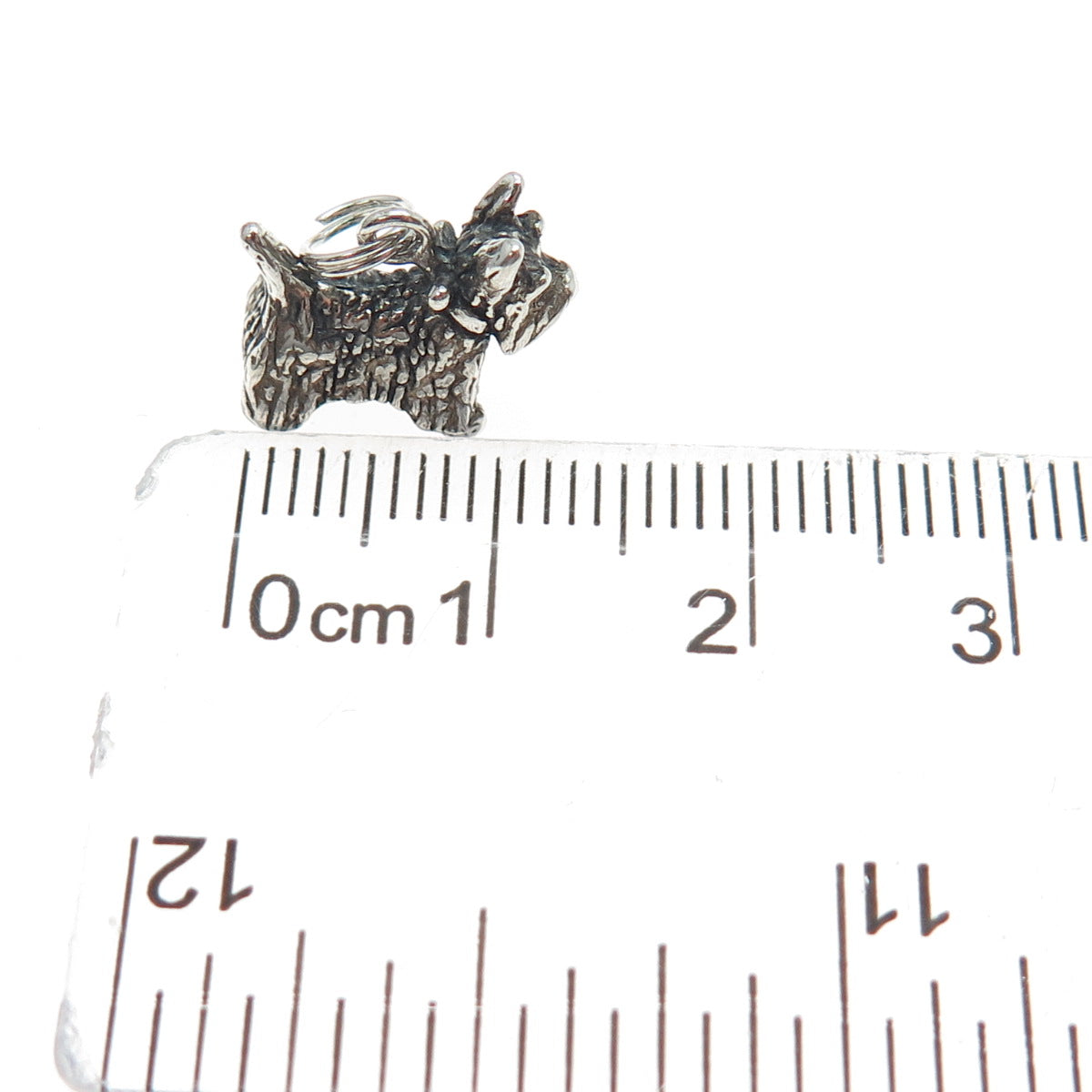 JEZLAINE Sterling Silver Vintage Scottish Terrier Dog Minimalist Charm Pendant