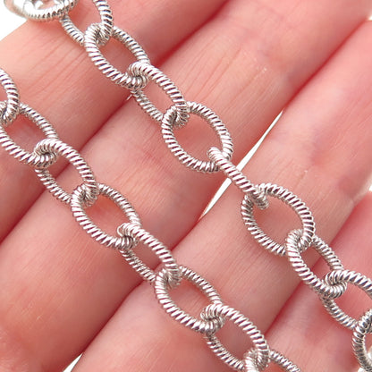 JUDITH RIPKA 925 Sterling Silver Cable Chain Necklace 16"