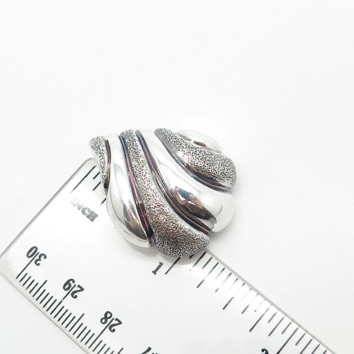 925 Sterling Silver Vintage Italy Milor Ribbed Pendant