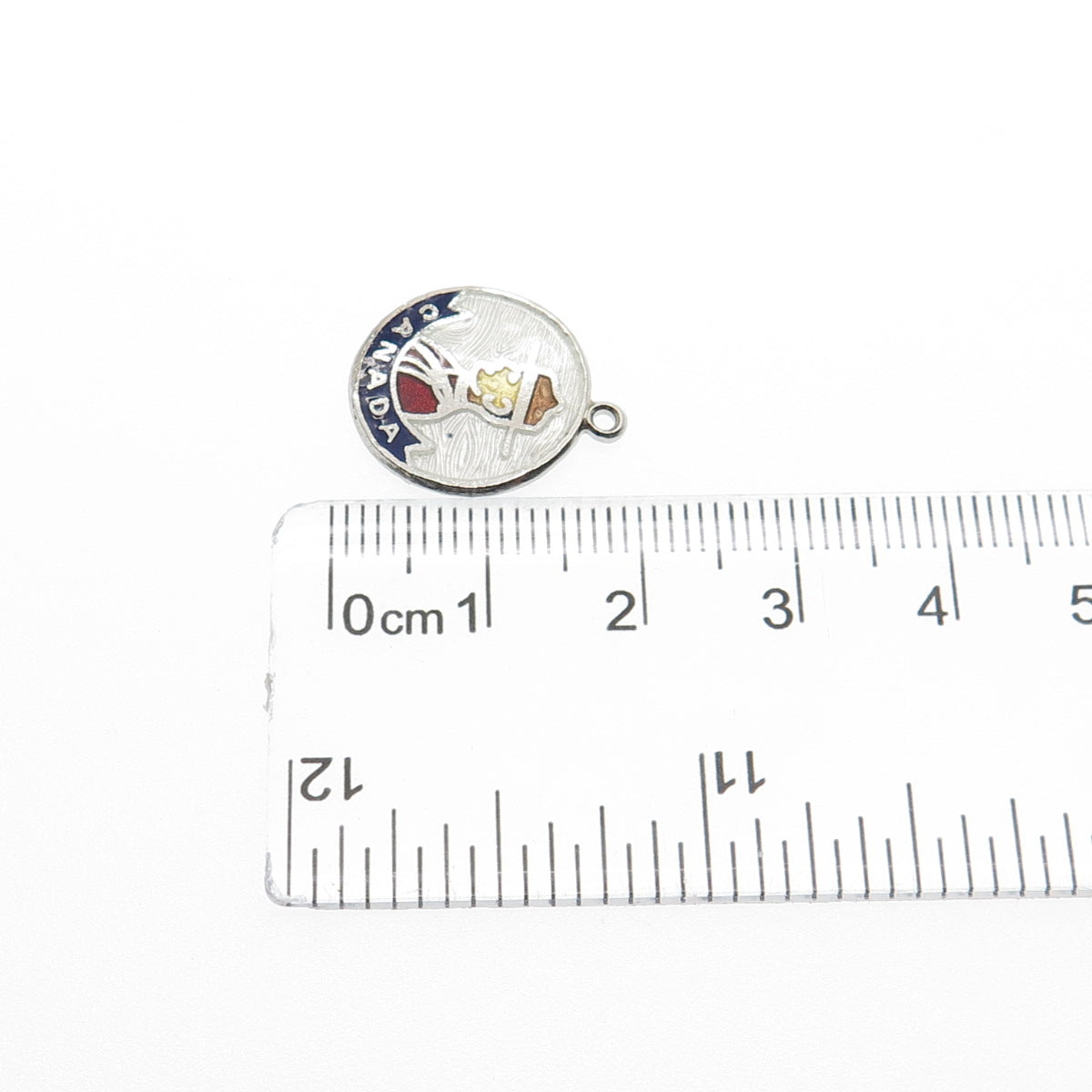 BREADNER CO. 925 Sterling Silver Vintage Enamel Canada Guard Minimalist Pendant