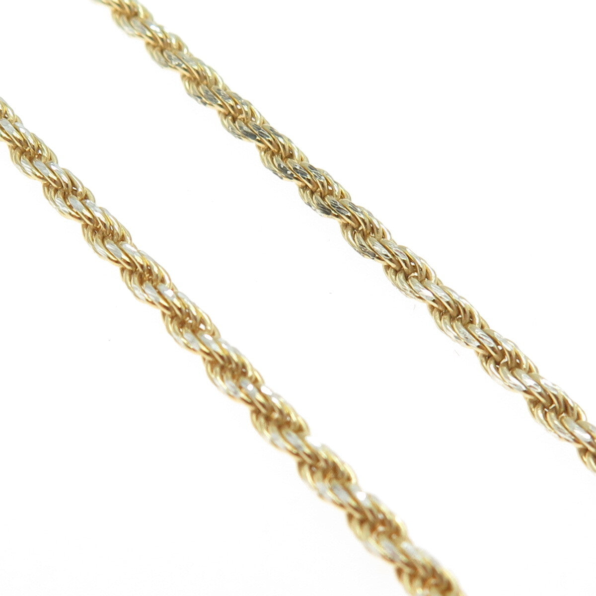 P. LUX 925 Sterling Silver Gold Plated Italy Rope Chain Necklace 24"