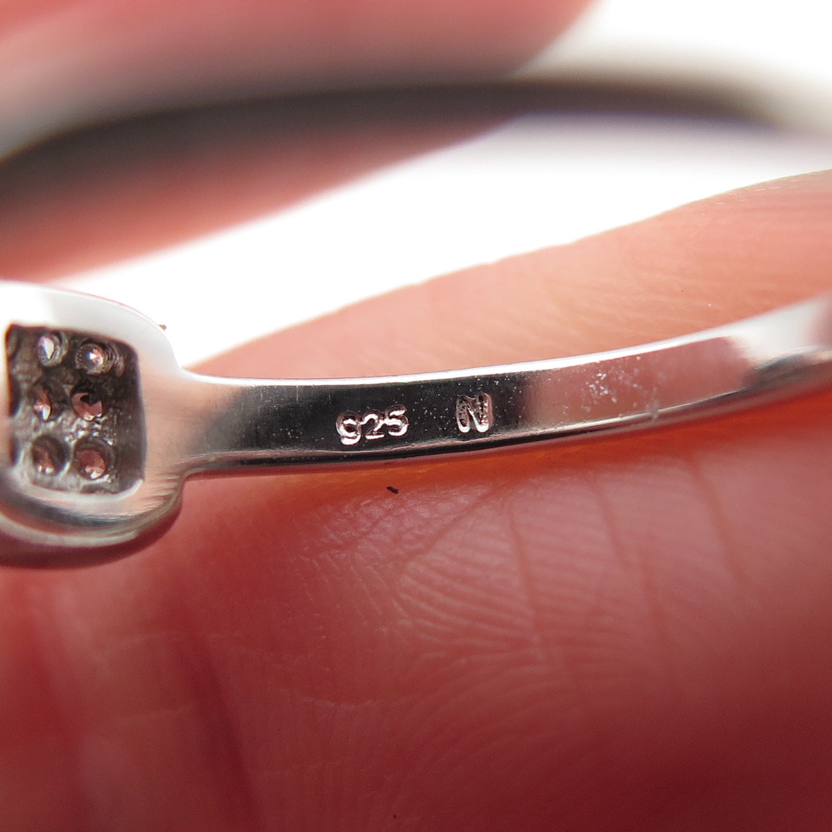 925 Sterling Silver Round-Cut C Z Engagement Ring Size 7